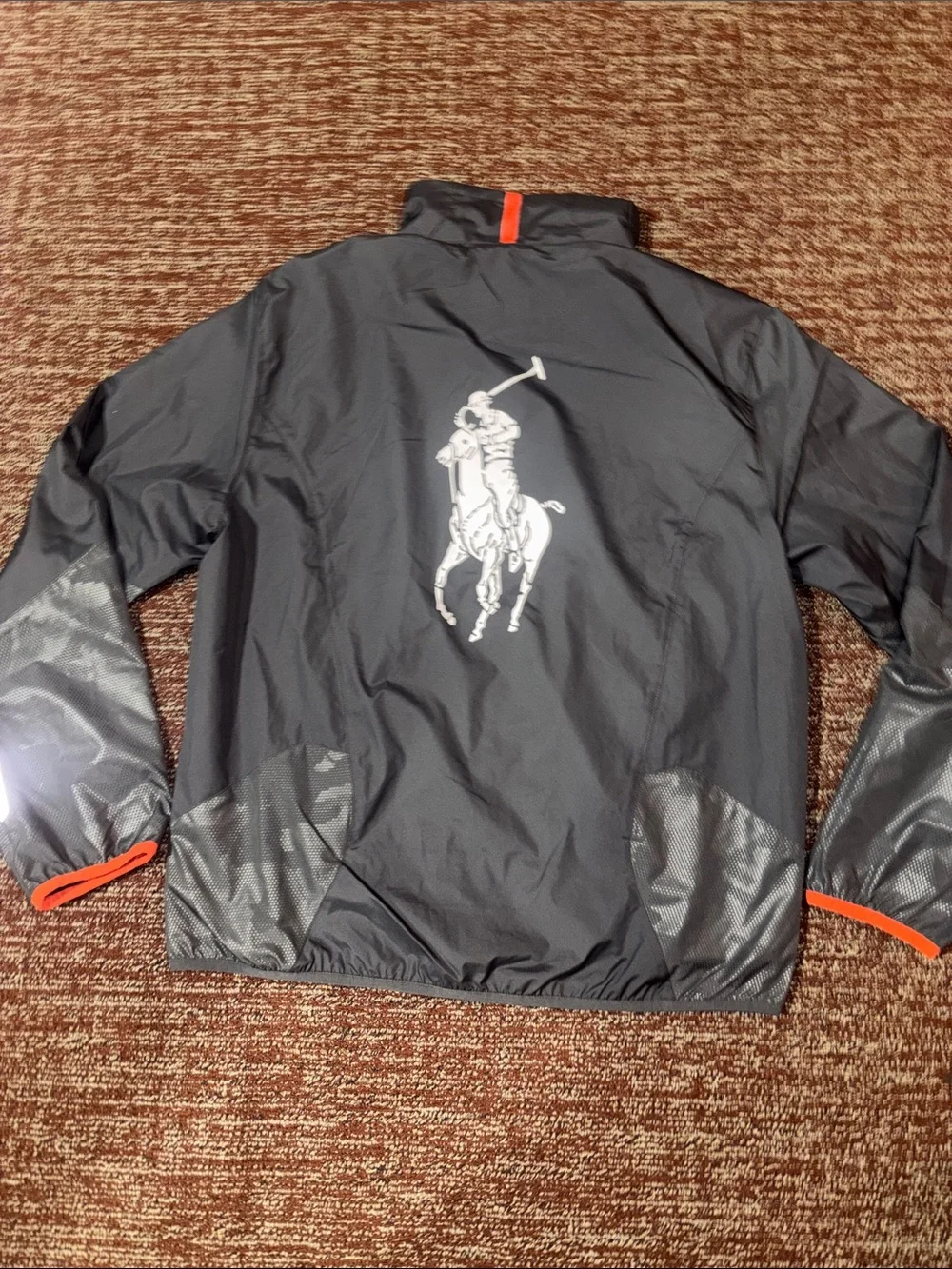 Polo Ralph Lauren big pony grey windbreaker active reflective designer coat Med